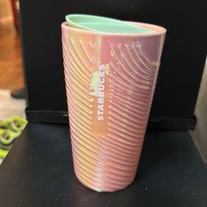 Starbucks Cotton Candy Luster Ceramic Hot Cup Double Wall Tumbler Summer 2023